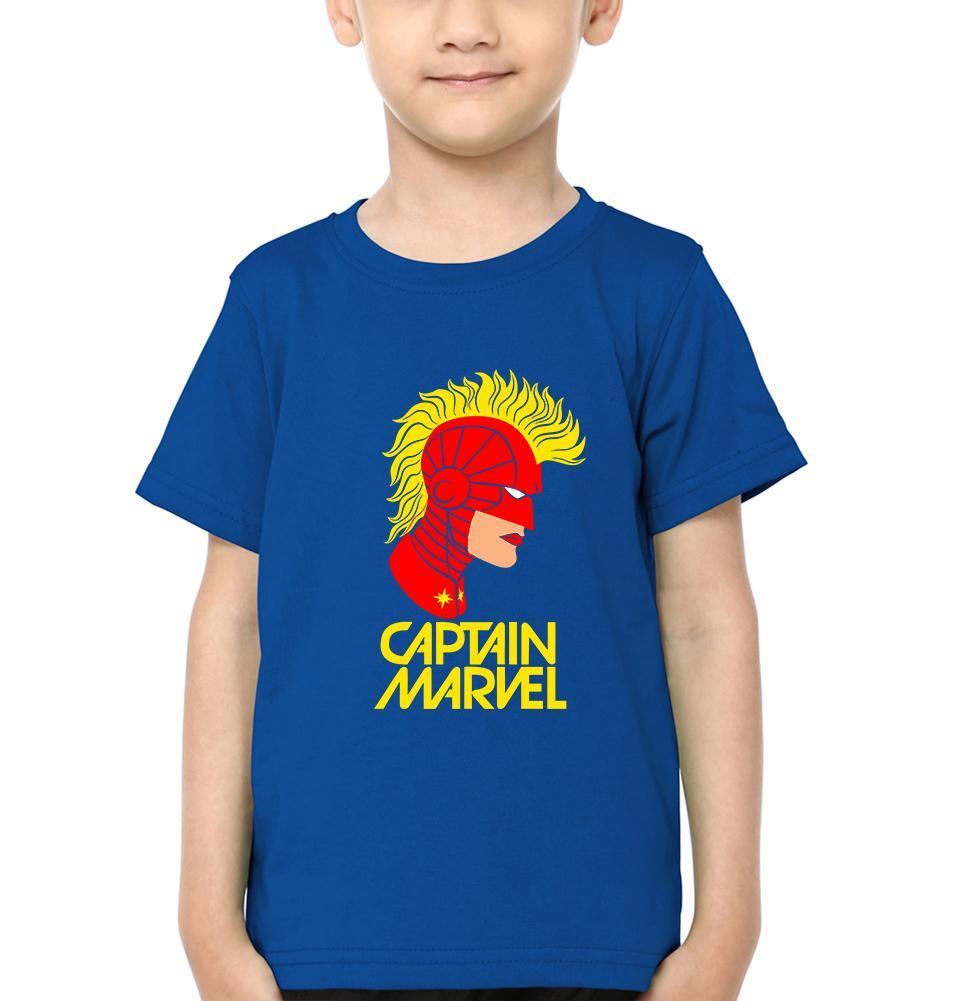 Captain Marvel Logo Half Sleeves T-Shirt for Boy-KidsFashionVilla