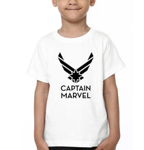 Load image into Gallery viewer, Captain Marvel Logo Half Sleeves T-Shirt for Boy-KidsFashionVilla
