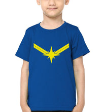 Load image into Gallery viewer, Captain Marvel Logo Half Sleeves T-Shirt for Boy-KidsFashionVilla

