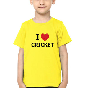 Love Cricket Half Sleeves T-Shirt for Boys and Kids-KidsFashionVilla