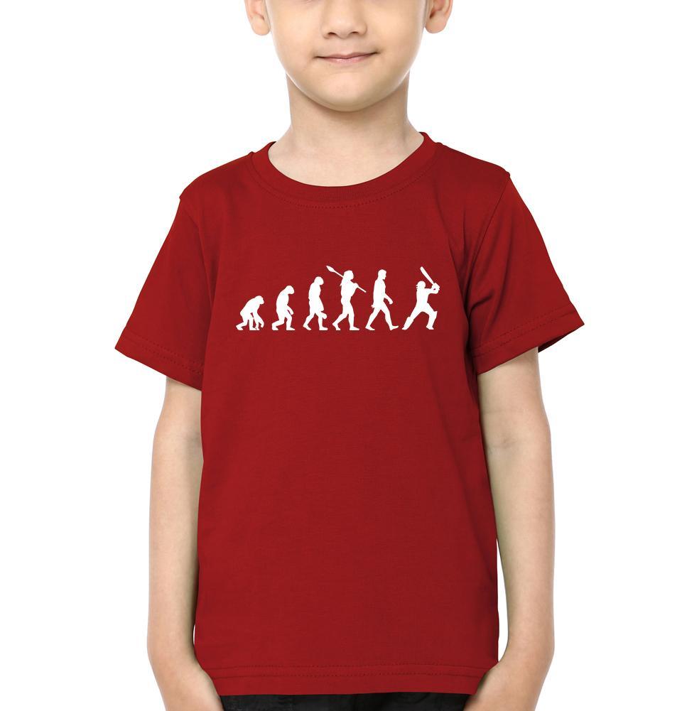 Cricket Evolution Half Sleeves T-Shirt for Boys and Kids-KidsFashionVilla