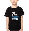 Eat Sleep Cricket Repeat Half Sleeves T-Shirt for Boys and Kids-KidsFashionVilla