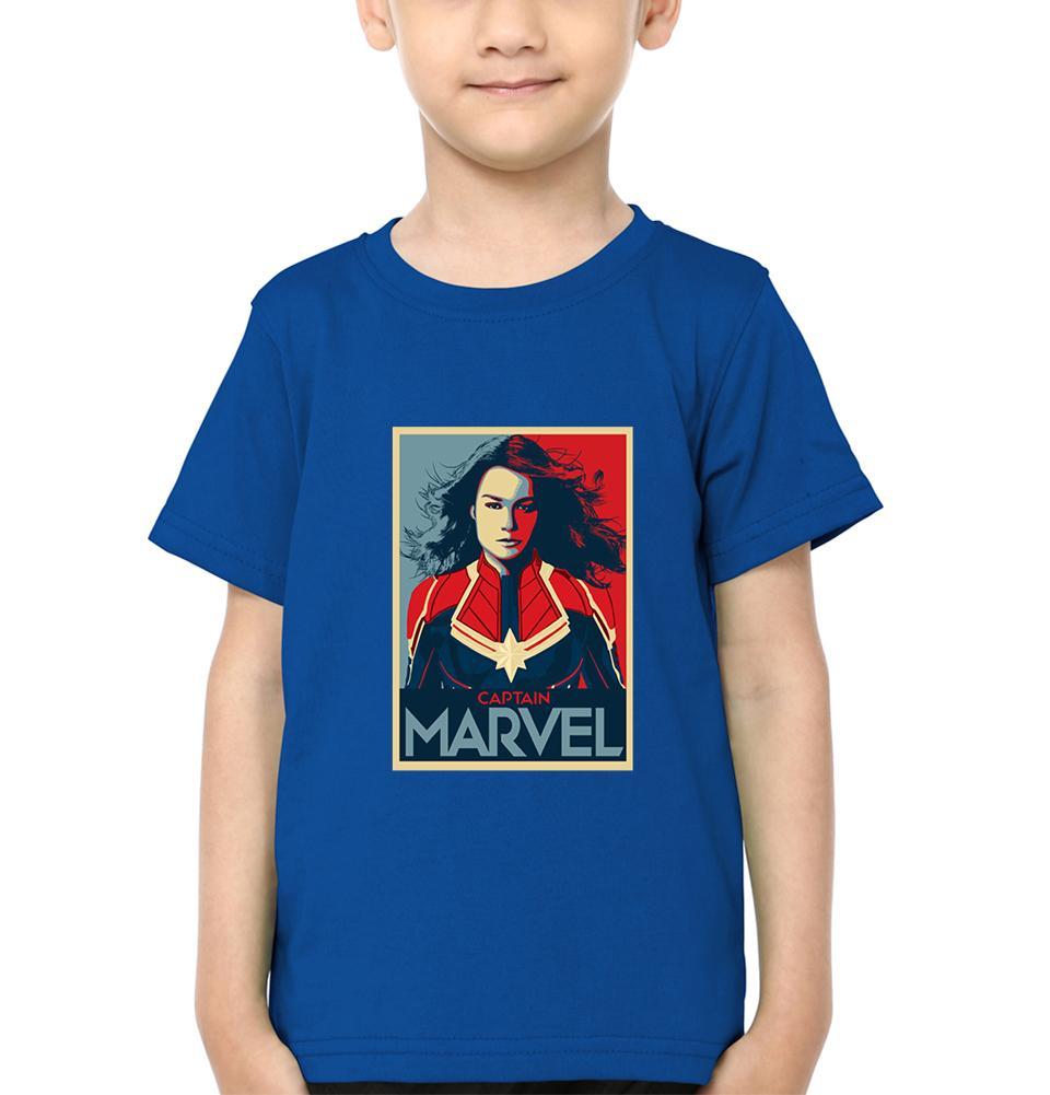 Captain Marvel Superhero Half Sleeves T-Shirt for Boy-KidsFashionVilla