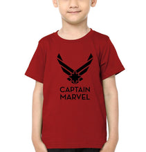 Load image into Gallery viewer, Captain Marvel Logo Half Sleeves T-Shirt for Boy-KidsFashionVilla
