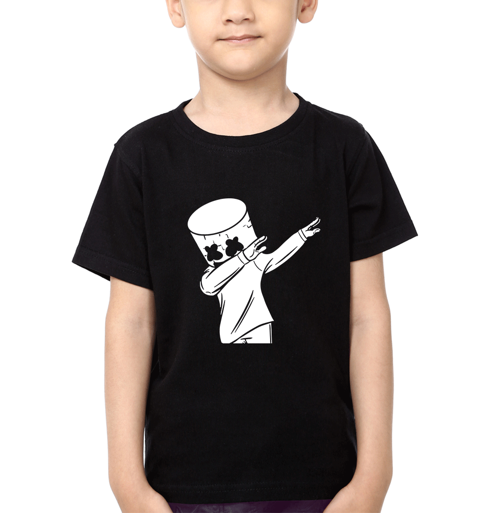 Marshmello Logo Half Sleeves T-Shirt for Boy-KidsFashionVilla