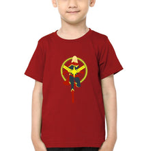 Load image into Gallery viewer, Captain Marvel Logo Half Sleeves T-Shirt for Boy-KidsFashionVilla
