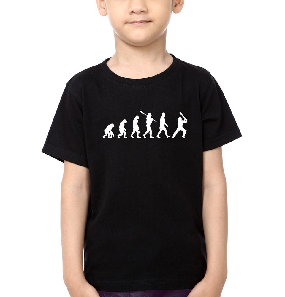 Cricket Evolution Half Sleeves T-Shirt for Boys and Kids-KidsFashionVilla