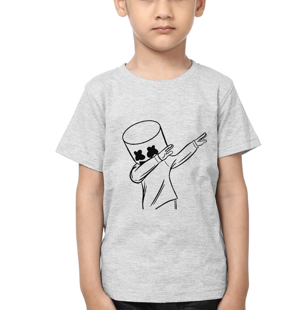 Marshmello Logo Half Sleeves T-Shirt for Boy-KidsFashionVilla