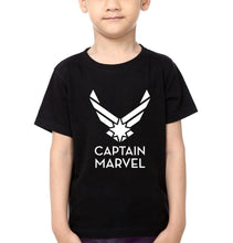 Load image into Gallery viewer, Captain Marvel Logo Half Sleeves T-Shirt for Boy-KidsFashionVilla
