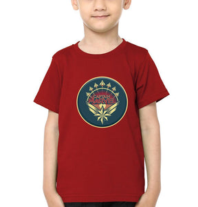 Captain Marvel Logo Half Sleeves T-Shirt for Boy-KidsFashionVilla