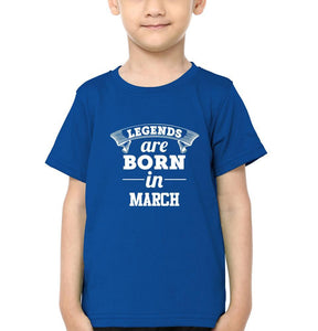 Legends are Born in March Half Sleeves T-Shirt for Boy-KidsFashionVilla