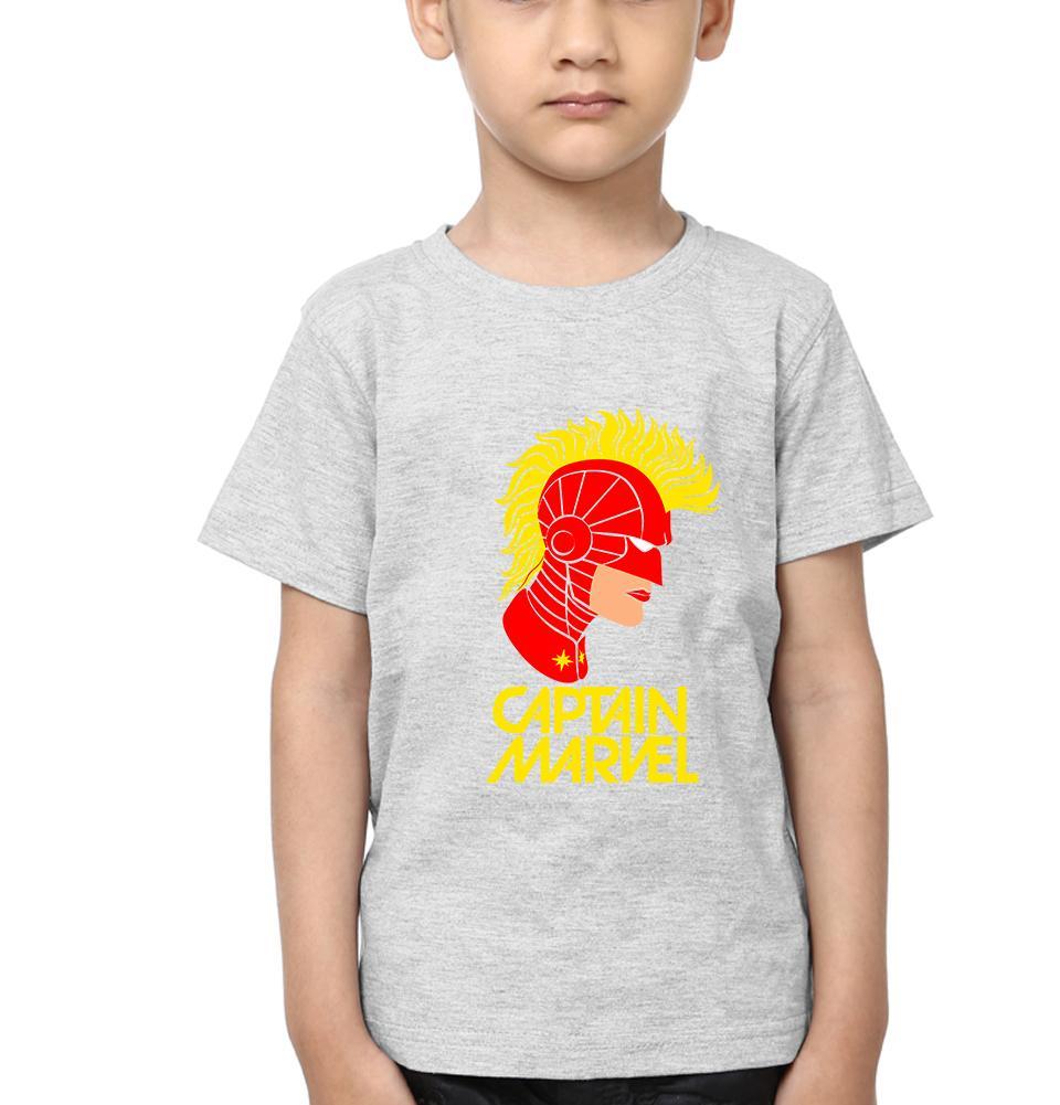 Captain Marvel Logo Half Sleeves T-Shirt for Boy-KidsFashionVilla