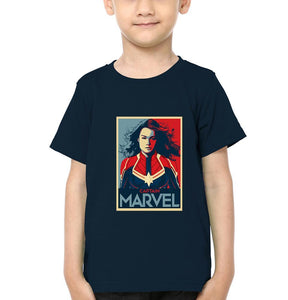 Captain Marvel Superhero Half Sleeves T-Shirt for Boy-KidsFashionVilla
