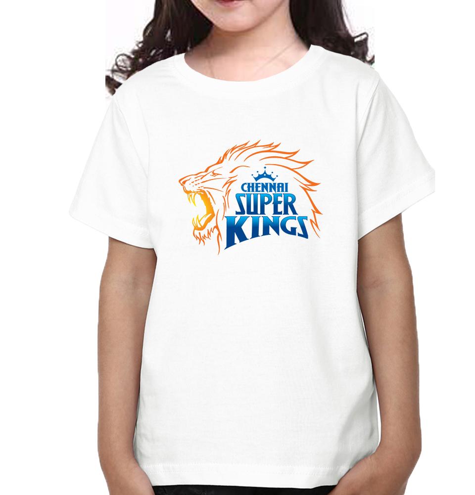 IPL CSK Chennai SuperKings Half Sleeves T-Shirt For Girls -KidsFashionVilla