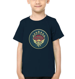 Captain Marvel Logo Half Sleeves T-Shirt for Boy-KidsFashionVilla