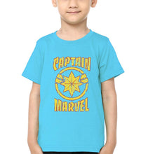 Load image into Gallery viewer, Captain Marvel Logo Half Sleeves T-Shirt for Boy-KidsFashionVilla
