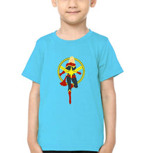 Load image into Gallery viewer, Captain Marvel Logo Half Sleeves T-Shirt for Boy-KidsFashionVilla
