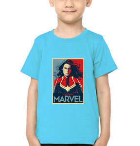 Captain Marvel Superhero Half Sleeves T-Shirt for Boy-KidsFashionVilla