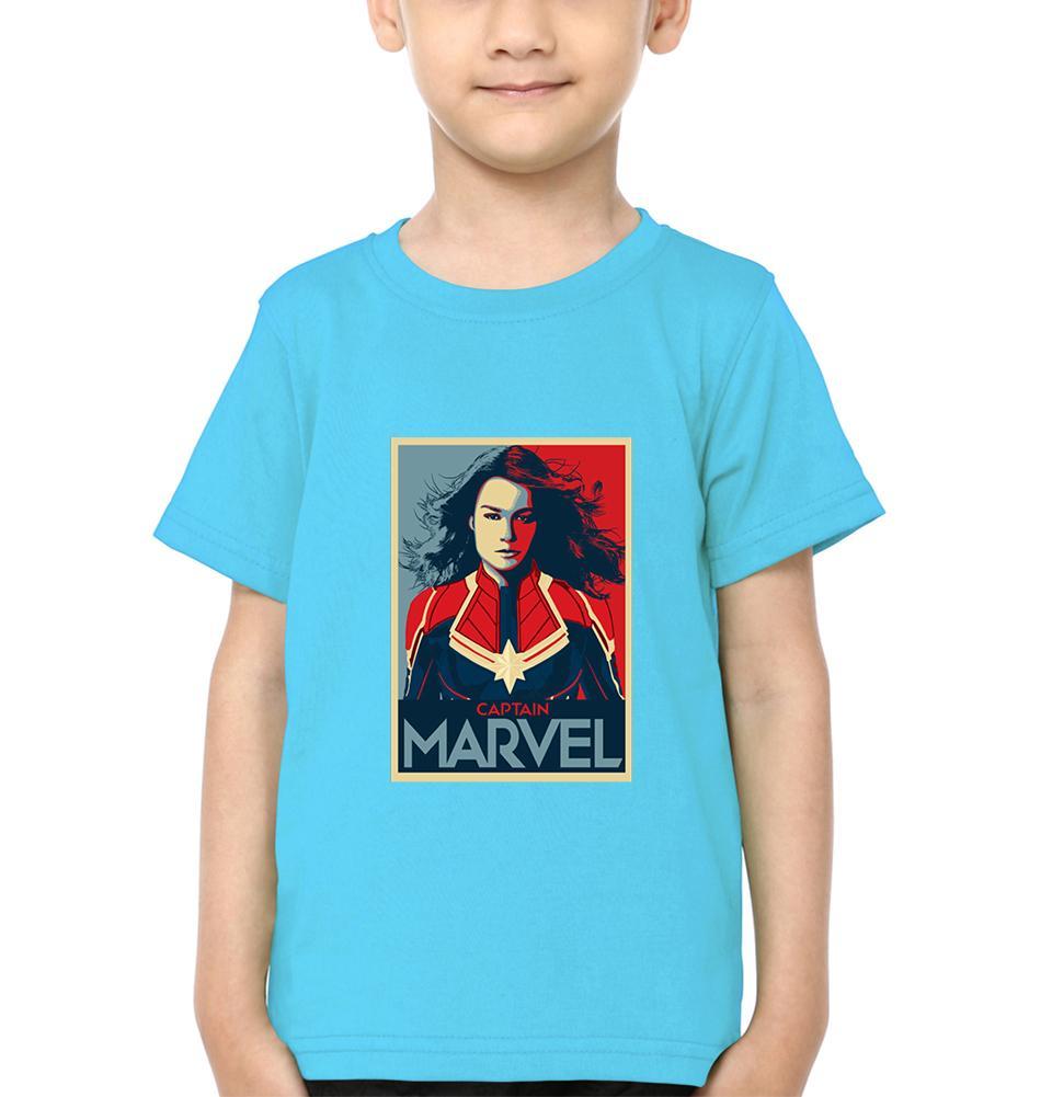Captain Marvel Superhero Half Sleeves T-Shirt for Boy-KidsFashionVilla