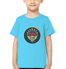 Load image into Gallery viewer, Captain Marvel Logo Half Sleeves T-Shirt for Boy-KidsFashionVilla
