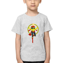 Load image into Gallery viewer, Captain Marvel Logo Half Sleeves T-Shirt for Boy-KidsFashionVilla
