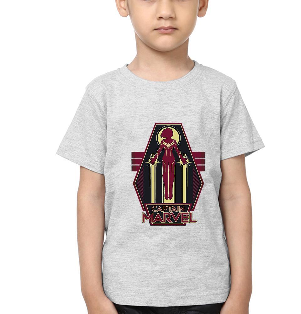 Captain Marvel Logo Half Sleeves T-Shirt for Boy-KidsFashionVilla