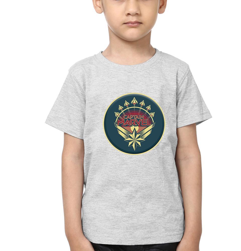 Captain Marvel Logo Half Sleeves T-Shirt for Boy-KidsFashionVilla