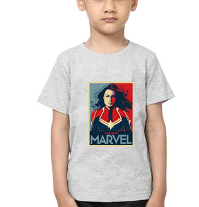 Captain Marvel Superhero Half Sleeves T-Shirt for Boy-KidsFashionVilla