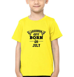 Legends are Born in July Half Sleeves T-Shirt for Boy-KidsFashionVilla
