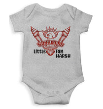 Load image into Gallery viewer, Custom Name IPL SRH Sunrisers Little Fan Rompers for Baby Boy- KidsFashionVilla
