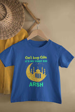 Load image into Gallery viewer, Custom Name Cant Keep Calm My First Eid Half Sleeves T-Shirt for Boy-KidsFashionVilla
