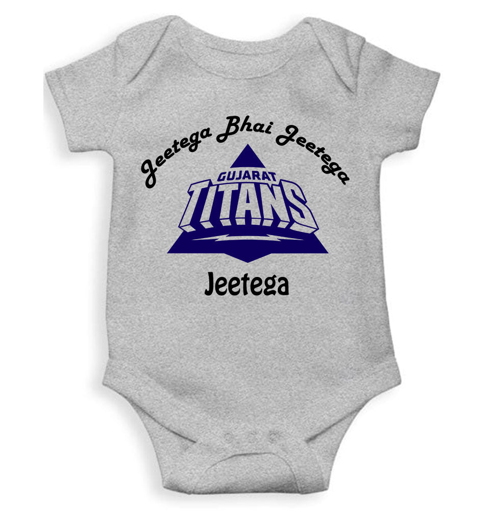 IPL Gujarat Titans Jeetega Bhai Jeetega GT Jeetega Rompers for Baby Boy- KidsFashionVilla