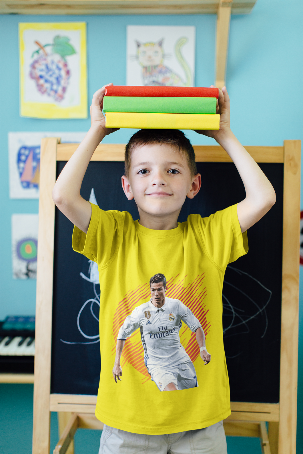Ronaldo Half Sleeves T-Shirt for Boy-KidsFashionVilla