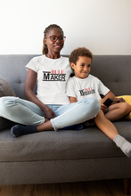Load image into Gallery viewer, Rule Maker Mother And Son White Matching T-Shirt- KidsFashionVilla
