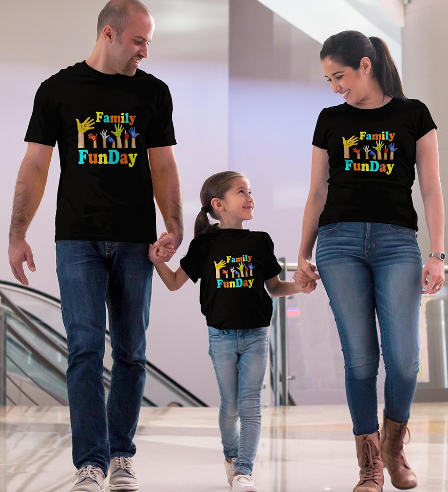 Family Funday Family Half Sleeves T-Shirts-KidsFashionVilla