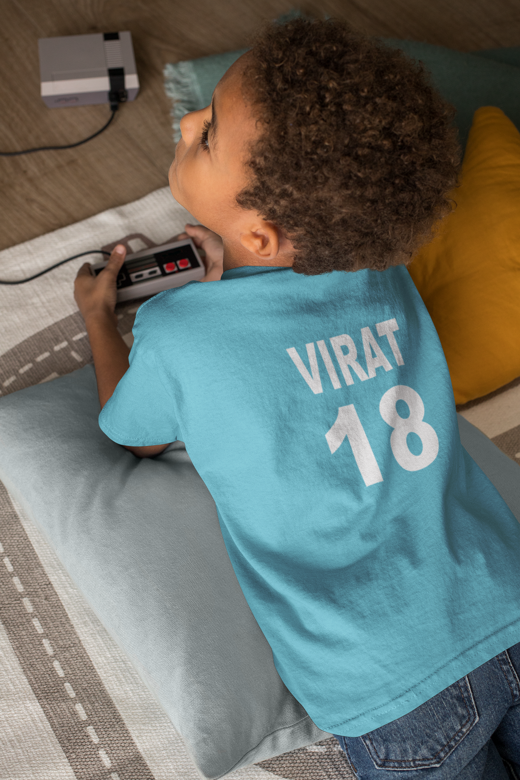Virat 18 Half Sleeves T-Shirt for Boy-KidsFashionVilla