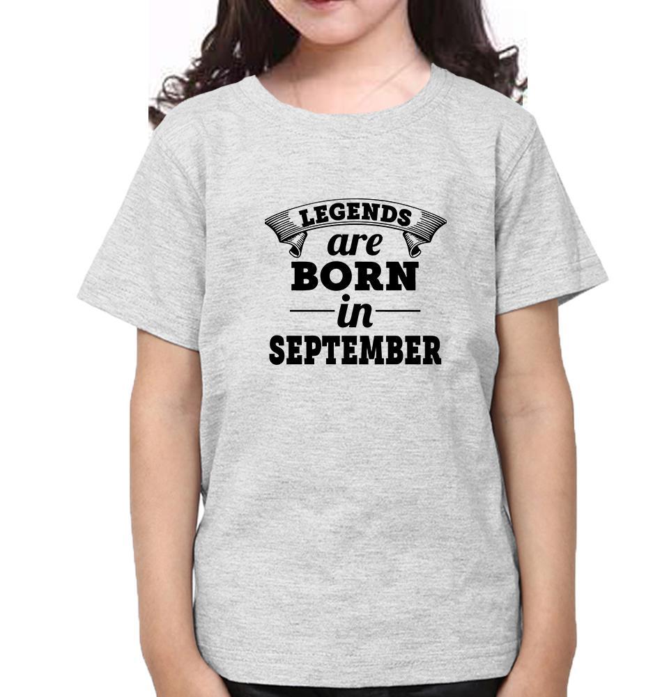 Legends are born in september Half Sleeves T-Shirt For Girls -KidsFashionVilla