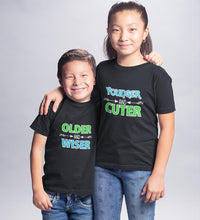 Load image into Gallery viewer, Younger Older Brother-Sister Kid Half Sleeves T-Shirts -KidsFashionVilla
