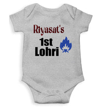 Load image into Gallery viewer, Custom Baby Name First Lohri Rompers for Baby Girl- KidsFashionVilla
