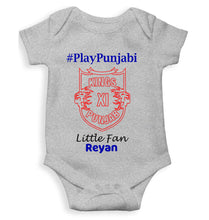 Load image into Gallery viewer, Custom Name IPL PBKS Punjab Kings PlayPunjabi Kings Eleven Punjab Rompers for Baby Boy- KidsFashionVilla
