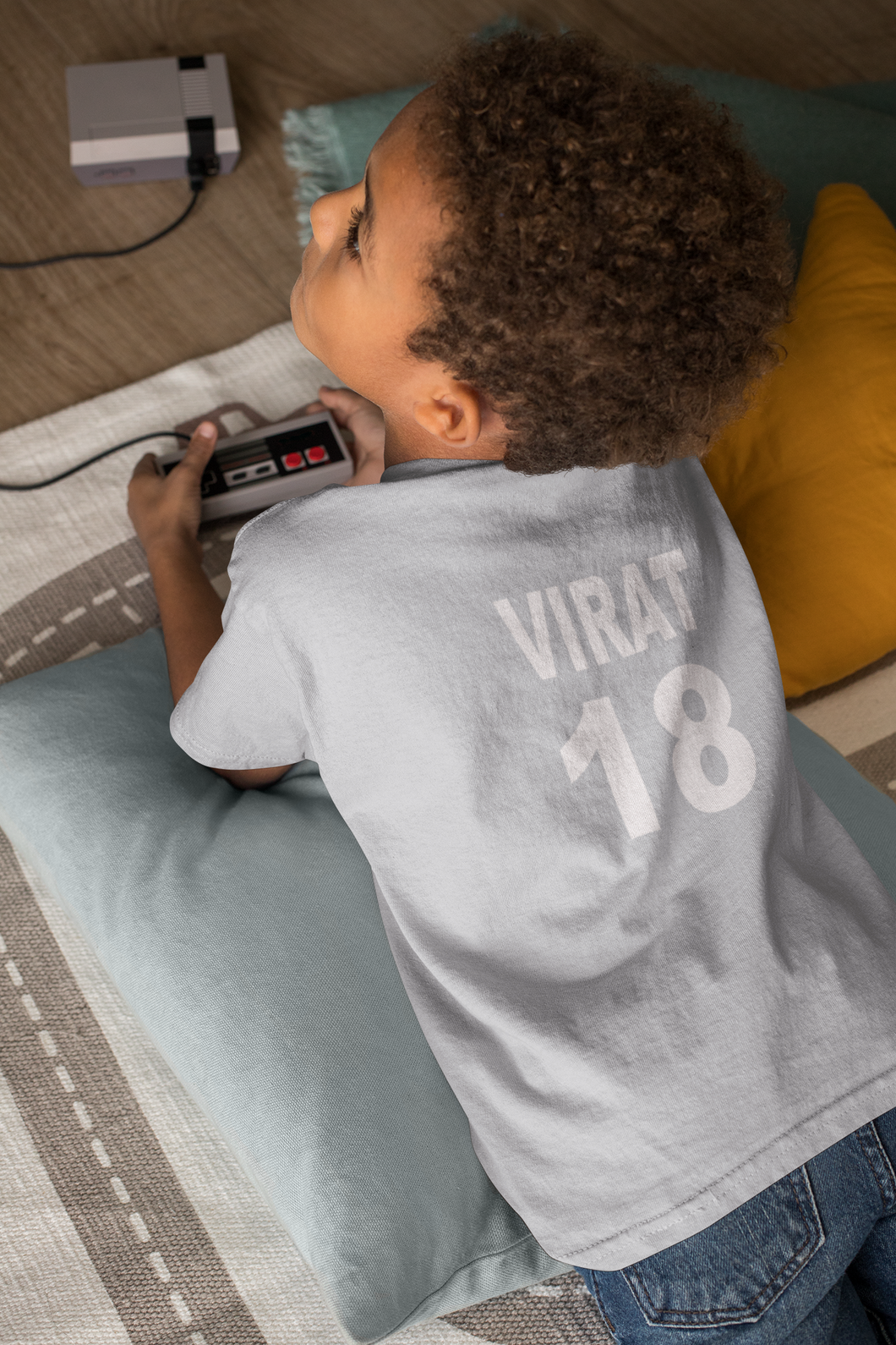 Virat 18 Half Sleeves T-Shirt for Boy-KidsFashionVilla