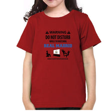 Load image into Gallery viewer, Warning Real Madrid Half Sleeves T-Shirt For Girls -KidsFashionVilla
