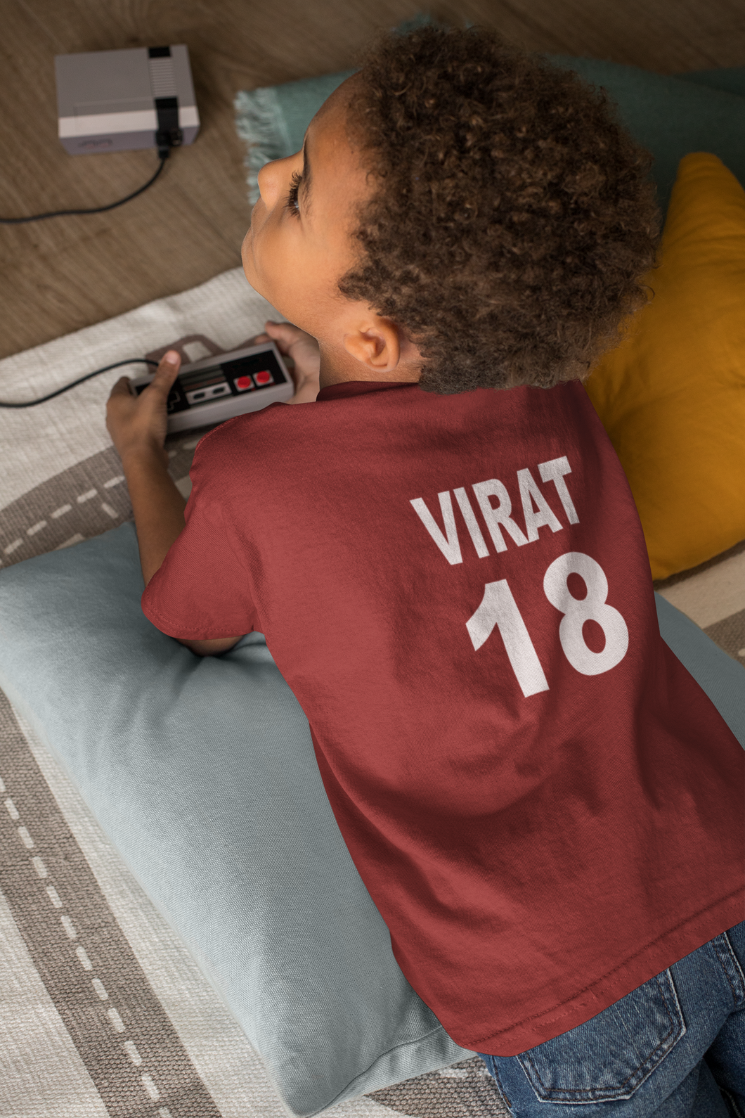Virat 18 Half Sleeves T-Shirt for Boy-KidsFashionVilla