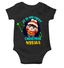 Load image into Gallery viewer, Customized Name It Is My First Christmas Rompers for Baby Girl- KidsFashionVilla
