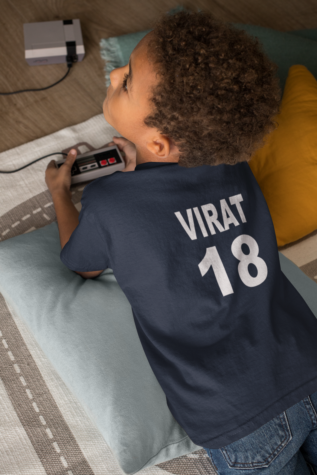 Virat 18 Half Sleeves T-Shirt for Boy-KidsFashionVilla