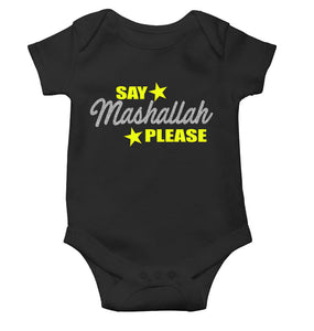 Say Mashallah Please Eid Rompers for Baby Boy- KidsFashionVilla