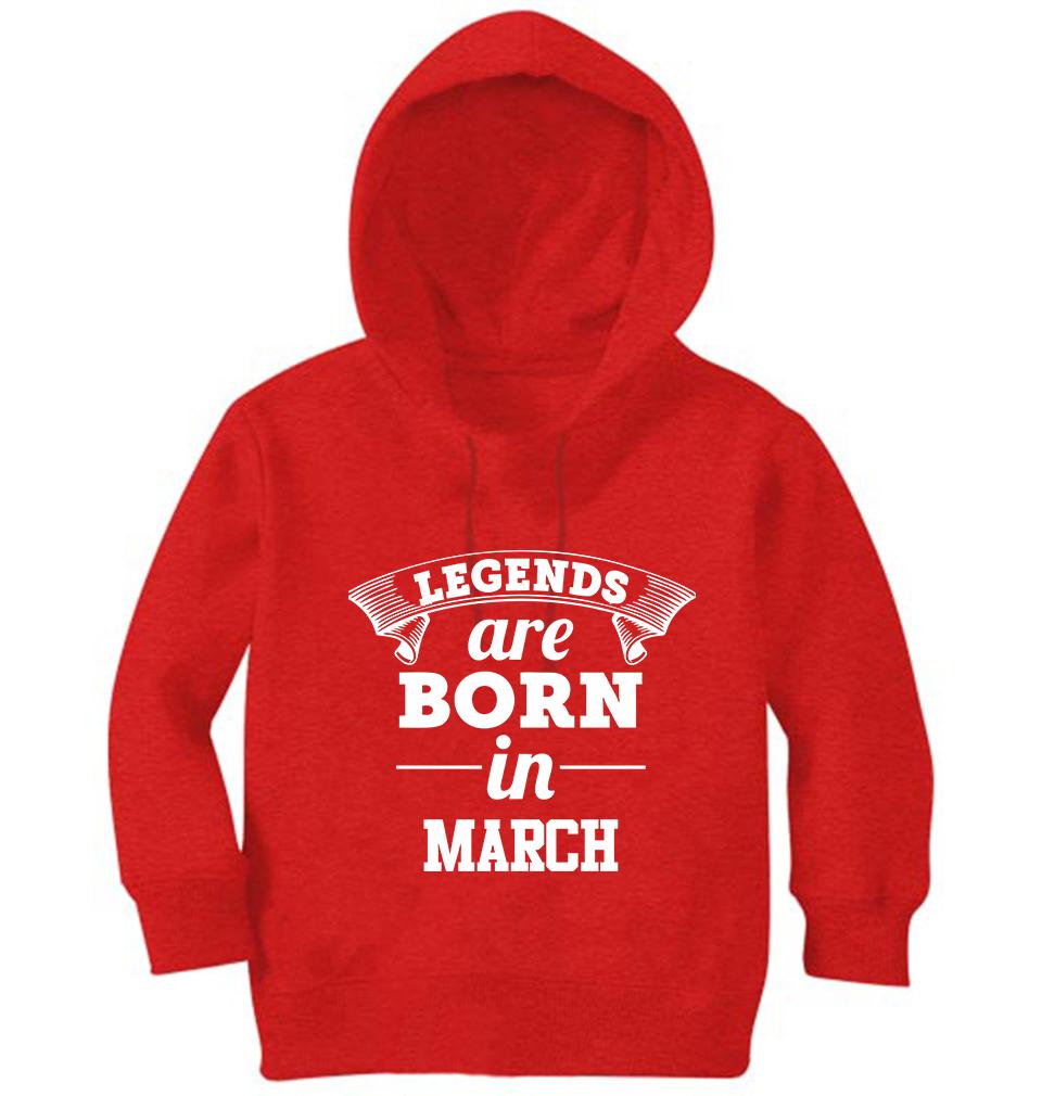 Legends are Born in March Girl Hoodies-KidsFashionVilla