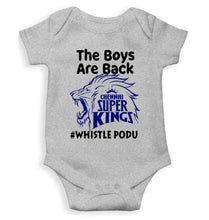 Load image into Gallery viewer, The Boys Are Back Whistle Podu IPL CSK Chennai Super Kings Rompers for Baby Boy- KidsFashionVilla

