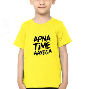Apna Time Aayega Half Sleeves T-Shirt for Boy-KidsFashionVilla