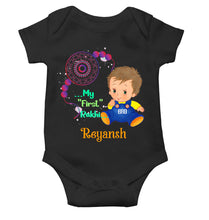 Load image into Gallery viewer, Custom Name My First Rakhi Rompers for Baby Boy- KidsFashionVilla
